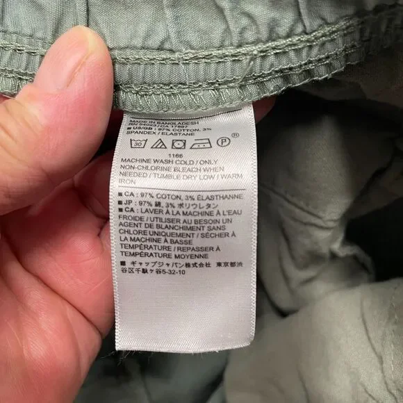 Banana Republic Shorts Adult Large Green Elastic Waist Deck Drawstring Chino Men - Picture 3 of 8